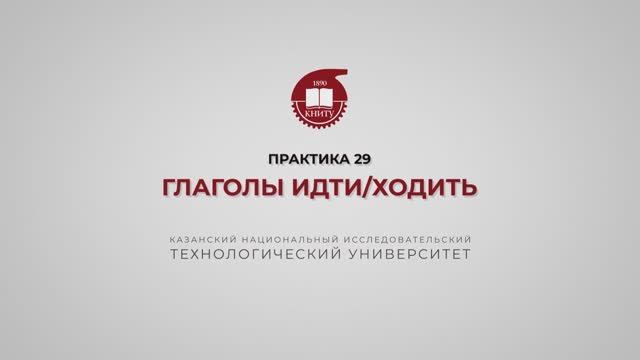 Рязапова Л.З. Практика 29. ГЛАГОЛЫ идти-ходить смотреть онлайн