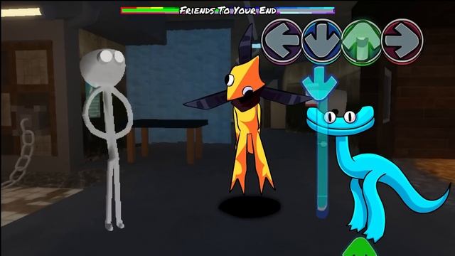 YELLOW & CYAN together Vs Different Ghost Rainbow Friends | Friday Night Funkin Mod Roblox смотреть онлайн