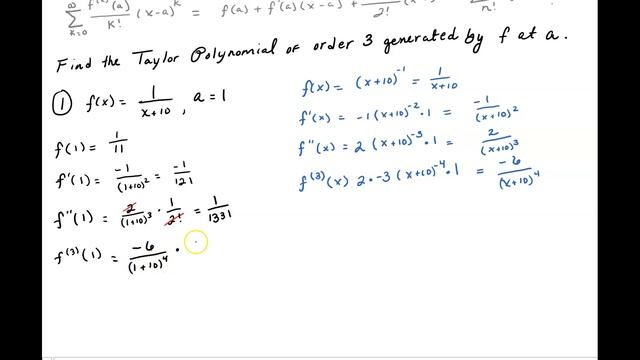 Find a third order Taylor Polynomial смотреть онлайн