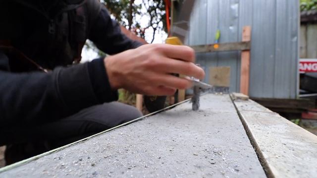 Small Concrete Wall (putting in anchor bolts) смотреть онлайн