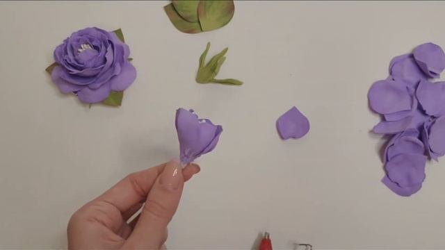 Цветы из фоамирана, без шаблонов. DIY/Flowers From Foamiran