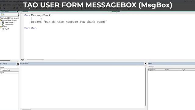 USER FORM VBA TUTORIAL | HƯỚNG DẪN TẠO USER FORM - MESSAGE BOX (MsgBox) смотреть онлайн