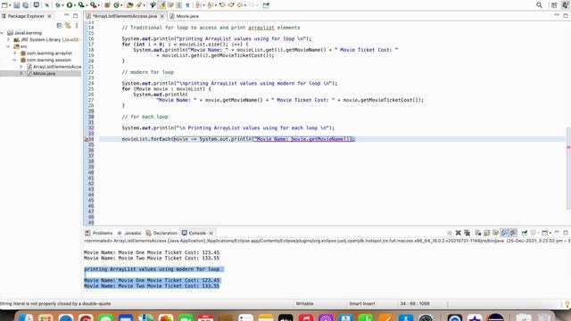 Java || ArrayList || Access and print an ArrayList || How Many Ways || Tech 10 Minutes In A Day смотреть онлайн