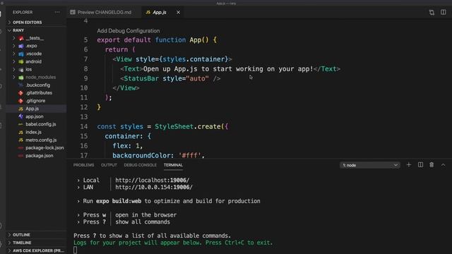 Create React Native App: Step 3: npm run web смотреть онлайн