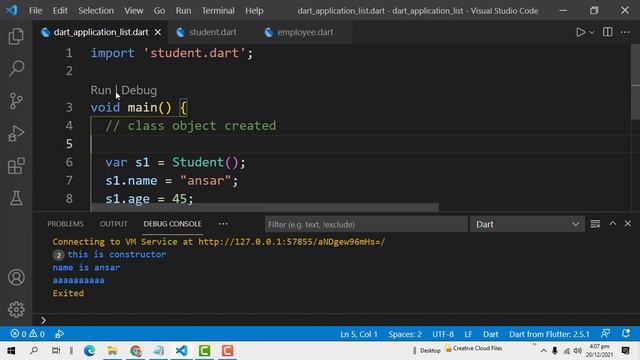 dart classes and constructor | flutter tutorial in Hindi/Urdu смотреть онлайн