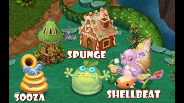 Listen To Singing Monsters Sooza, Spunge And Shellbeat In The Game MSM Dawn Of Fire