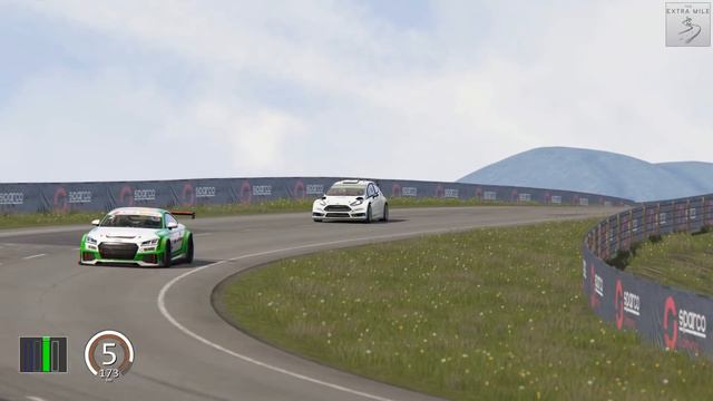 Assetto Mods: Ford Fiesta WRC against racecars at Highland Drift! смотреть онлайн