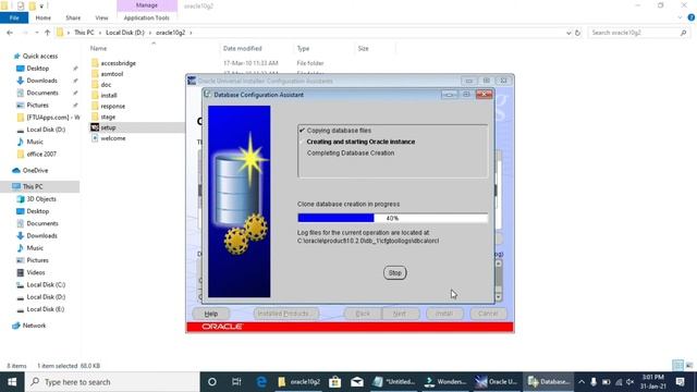 Installation for Oracle 10g on windows 10 смотреть онлайн