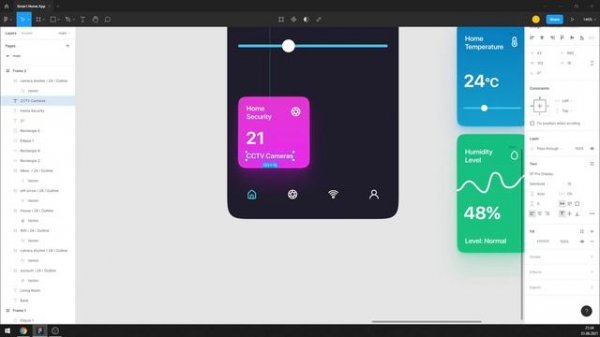 Figma Tutorial (Full Ver.) Smart Home App UI Design in Figma + Free figma template
