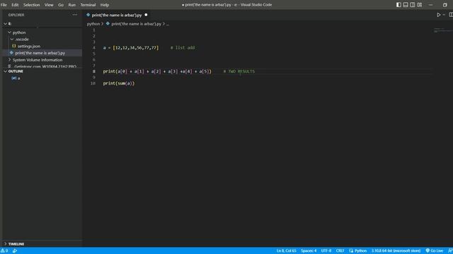 How to add a list using python | Python programming | Programming video смотреть онлайн