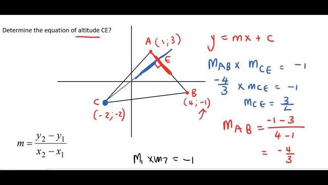 How to determine the equation of an altitude in a triangle смотреть онлайн