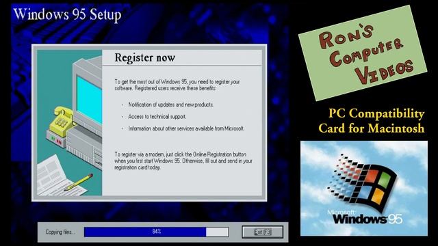 Windows 95 Install for #Apple #DOS Compatibility Card (Realtime) смотреть онлайн