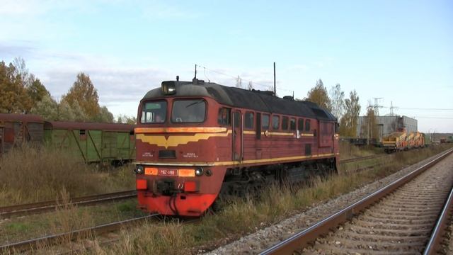Запуск дизеля тепловоза М62-1198 / Engine start of M62-1198 at Jelgava PMS смотреть онлайн