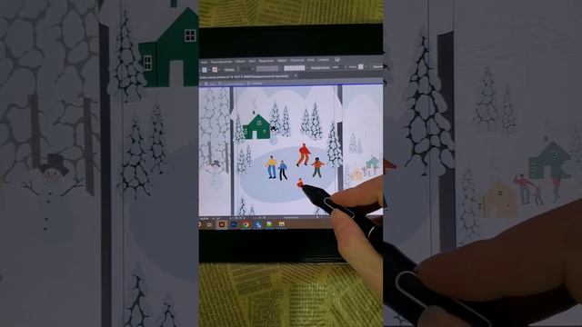 процесс создания иллюстрации. смотреть онлайн