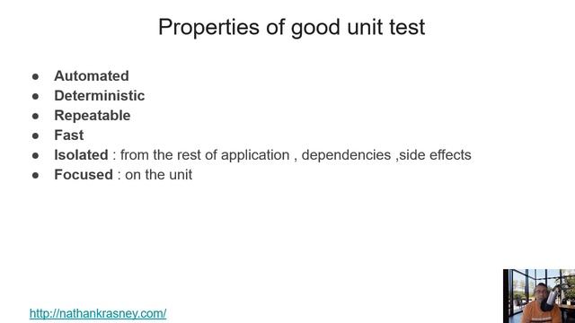 Properties of a good unit test смотреть онлайн