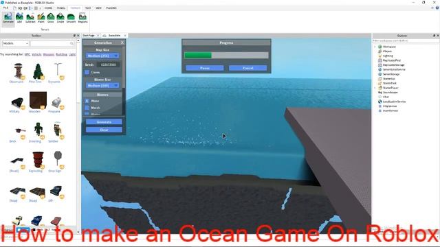 How to Start an Ocean Map in roblox studio смотреть онлайн