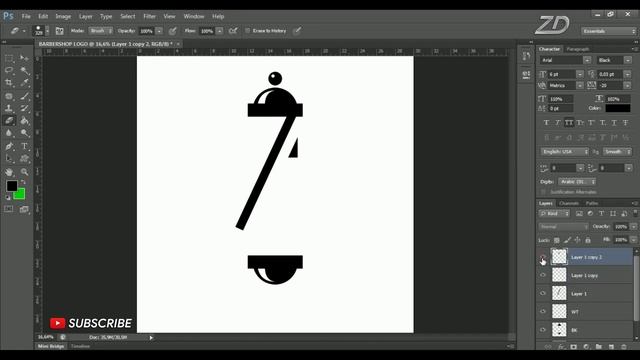 Barber Shop Logo Maker Photoshop Tutorial - Create Your Own Cool Logo смотреть онлайн