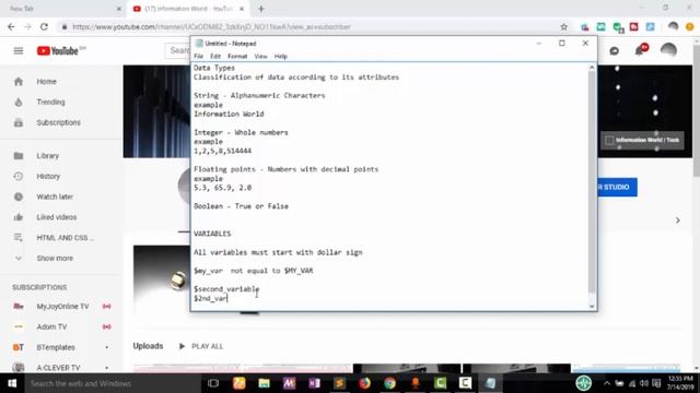 Es4 - PHP Data Types and Variables - PHP Beginner Course смотреть онлайн