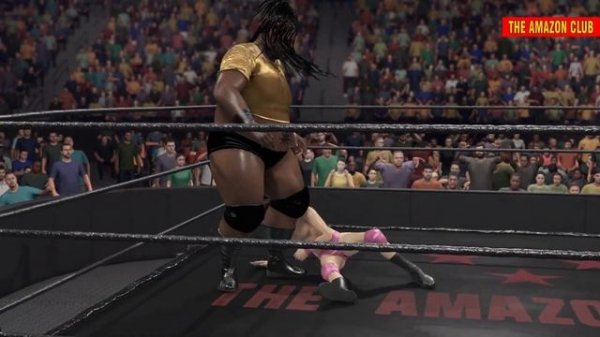 Giantess BBW wrestler 7ft 1in Joan King vs 5ft 6in small male jobber