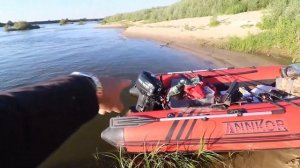 ШИРОЧЕННАЯ Лодка ПВХ под лодочный мотор 9.9(15) л.с.!!! Обзор ANNKOR 340 нднд!