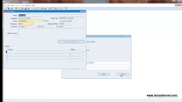 SYS Administer Folders, Oracle Applications Training смотреть онлайн