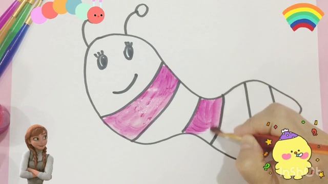 HOW TO DRAW A CATERPILLAR КАК НАРИСОВАТЬ ЯЩЕРИЦУ смотреть онлайн