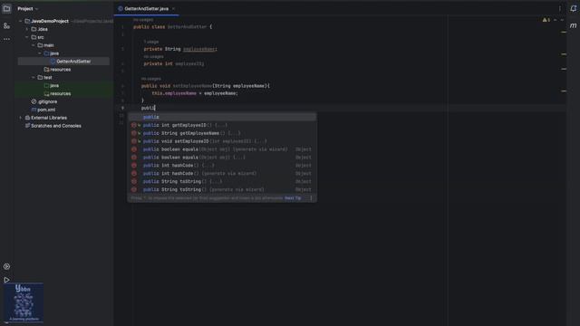 Explained Java coding with Getter and Setter | Data Hiding | Encapsulation смотреть онлайн