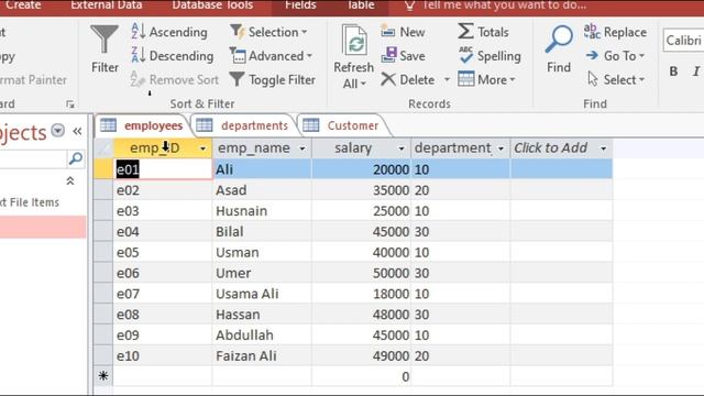 Sort and Filter Options in MS Access | Microsoft Access 2016 Tutorial [Hindi/Urdu] смотреть онлайн