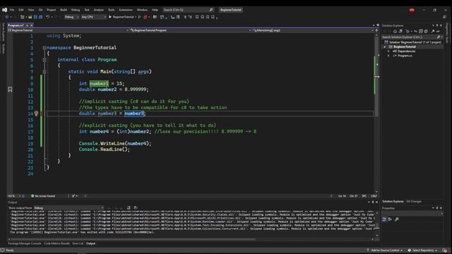 C# Tutorial for Beginners #6 - Type Casting смотреть онлайн