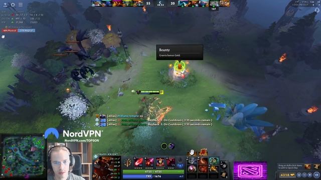 Топсон не сдался и устроил 67 минутную лейт зарубу | Topson Stream Dota 2 смотреть онлайн