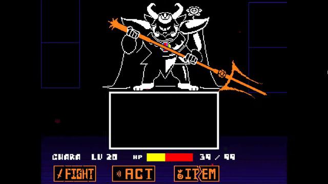 Genocide Asgore Remake CLASSIC MODE 20LV 7 HEALS COMPLETE