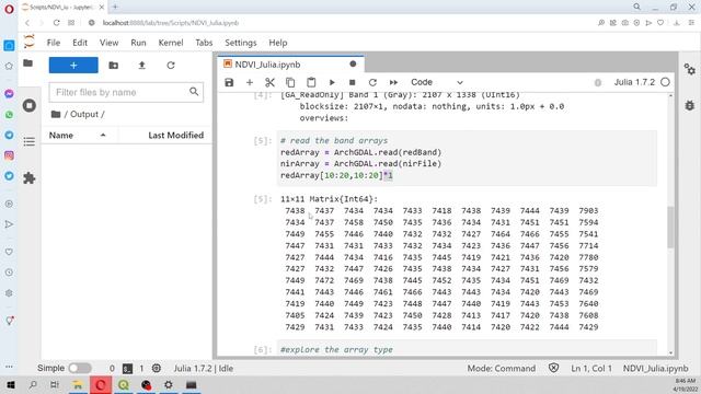 NDVI calculation from Landsat 8 images with Julia and ArchGDAL package - Tutorial смотреть онлайн