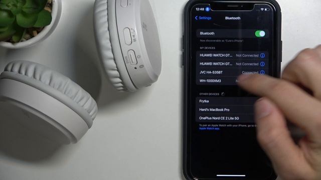 Как отключить от айфона наушники JVC HA S35BT / Отключение от айфона наушников JVC HA S35BT смотреть онлайн