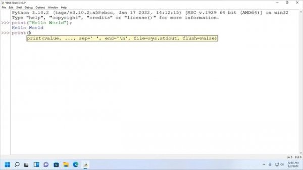 How to run Python Script in IDLE 3 | Python Shell | Command Prompt on Windows 11