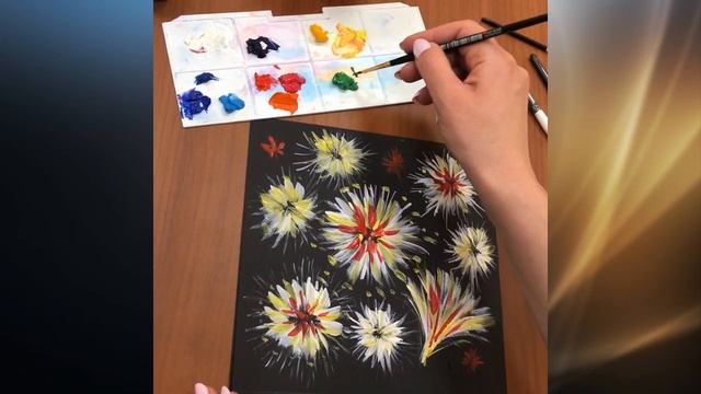 РИСУЕМ САЛЮТ. Мастер-класс для детей и взрослых от дизайнера Марии Староверовой. Июнь, 2020 г. смотреть онлайн