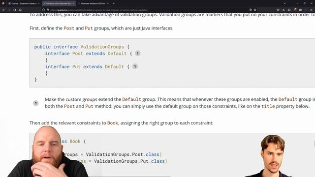 Groups | Hibernate Validator | Quarkus смотреть онлайн