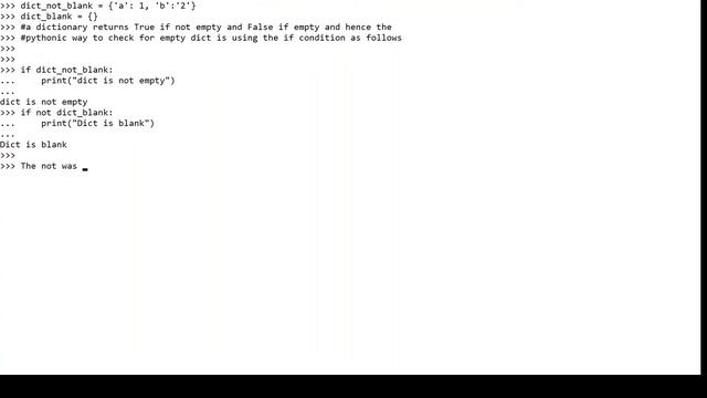 Pythonic Way To Check Empty|Blank Dictionary смотреть онлайн