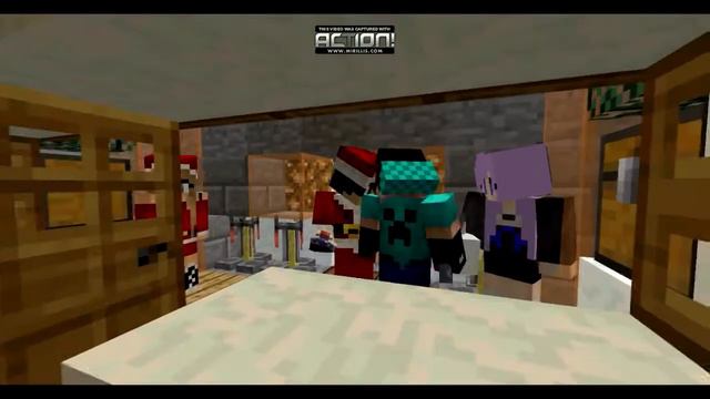Новый год в minecraft'e. Туса, народ. СУПЕР! смотреть онлайн