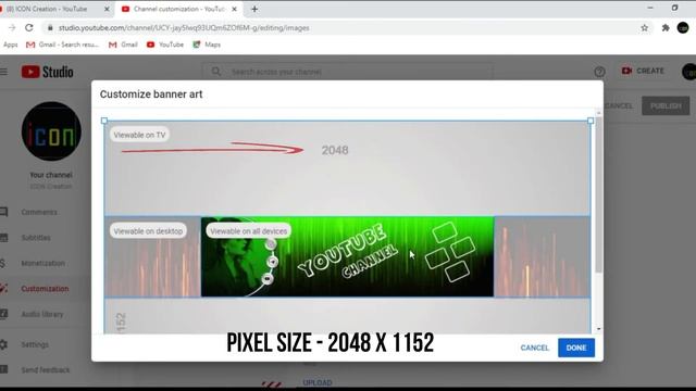 #Customize banner art | NEW YOUTUBE BANNER ART | | new size 2048×1152 Pixels | смотреть онлайн