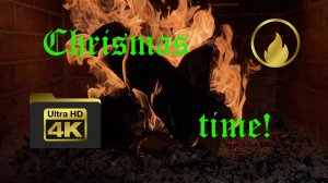 Каминное волшебство: 4K, огонь и праздничная музыка