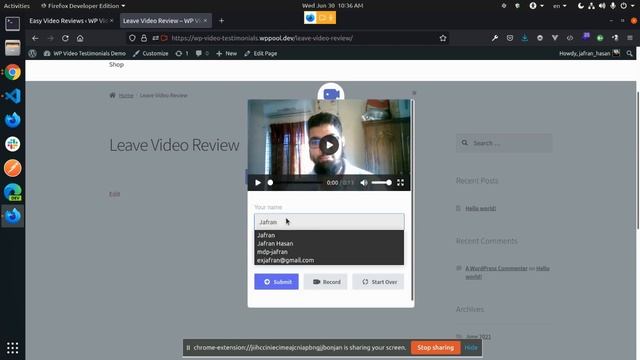 How to submit a review with Easy Video Reviews | WordPress Video Review Plugin | Testimonial Plugin смотреть онлайн