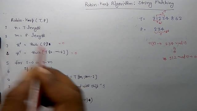 Rabin Karp String Matching Algorithm (English+Hindi) смотреть онлайн