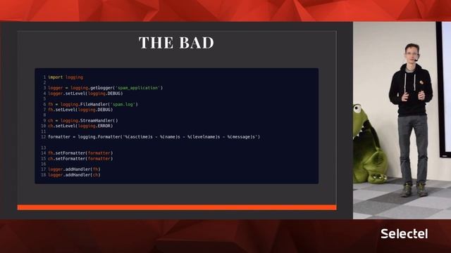 Lightning Talk by Nikita Voronov: Logging in Python, / PiterPy Meetup #11 смотреть онлайн