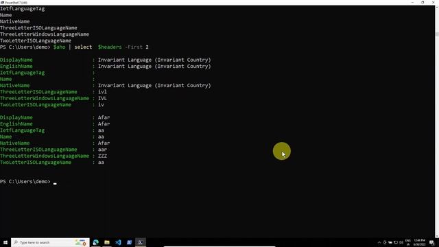 Get all Languages unique names, associated codes and other details using PowerShell. смотреть онлайн