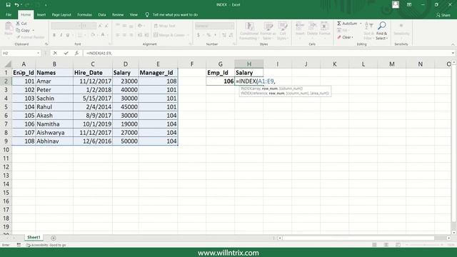 How to use INDEX Function in Excel | Willntrix смотреть онлайн