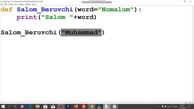 Python dasturlash tili - Funktsiyalar смотреть онлайн