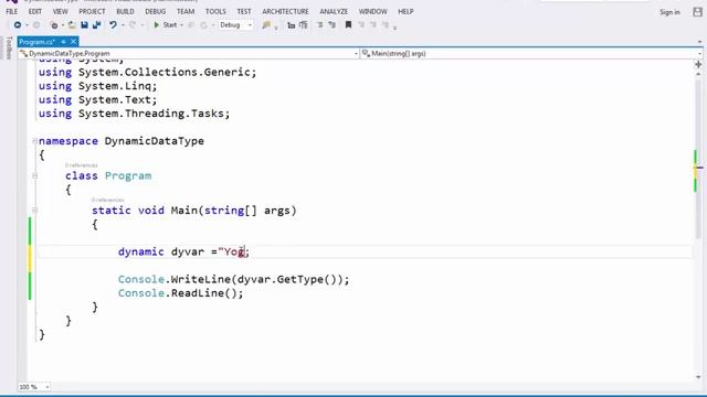 Dynamic DataType in C sharp смотреть онлайн
