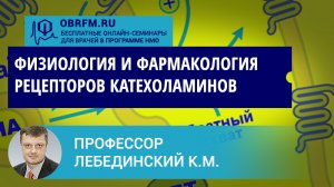 Профессор Лебединский К.М.: Физиология и фармакология рецепторов катехоламинов