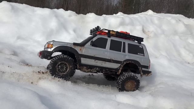 Чуть не утопил Land Cruiser 80 ... Выезд на бездорожье на внедорожнике. RC OFFroad 4x4