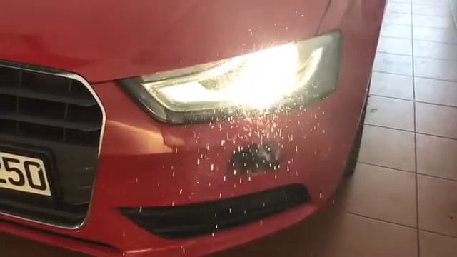 Audi light washer demonstration in slow motion смотреть онлайн